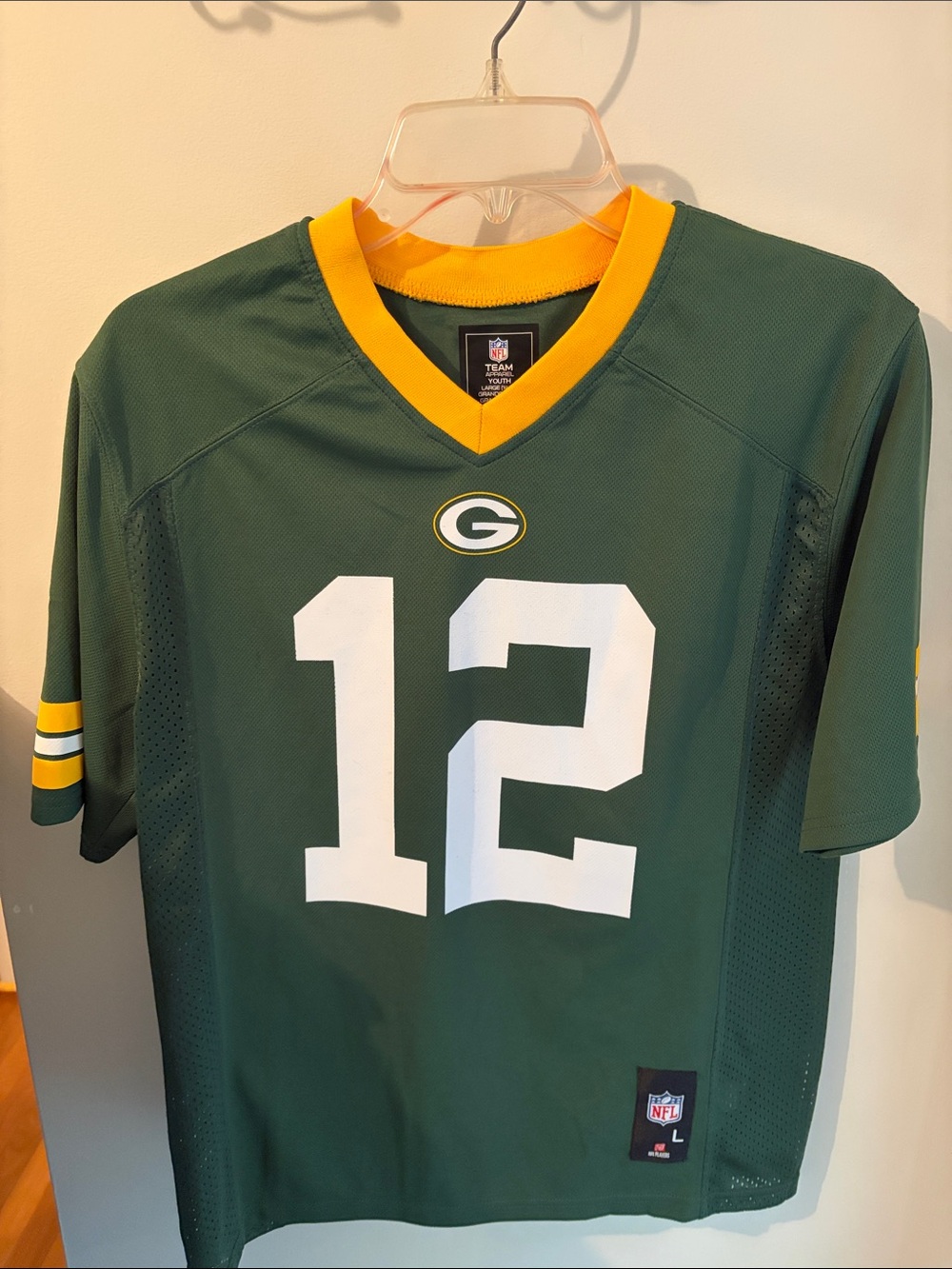 NFL Green and Yellow #12 Team Football Jersey